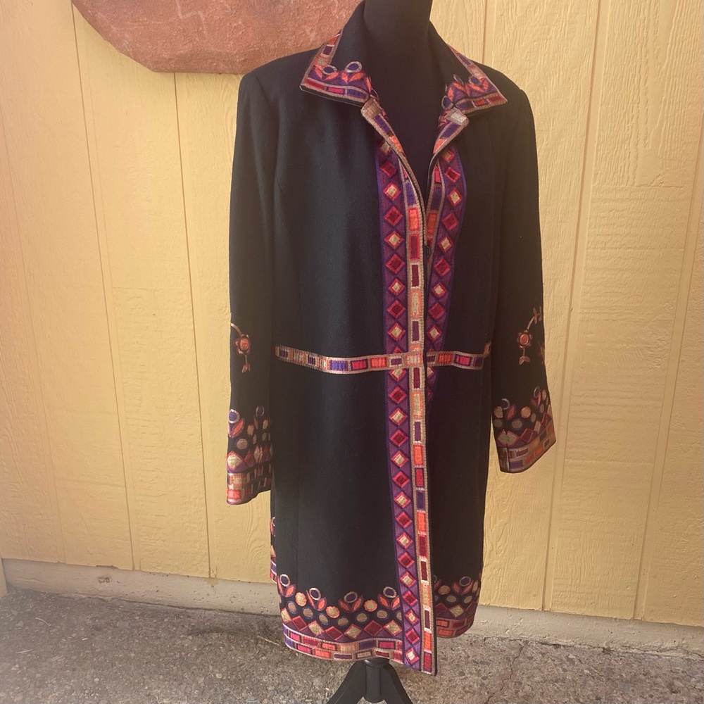 Nygard Collection embroidered Coat sz 16